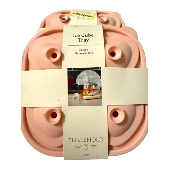 Set of 3 Threshold Silicone Heart Ice Cube Trays – Pink - Picture 1 of 2